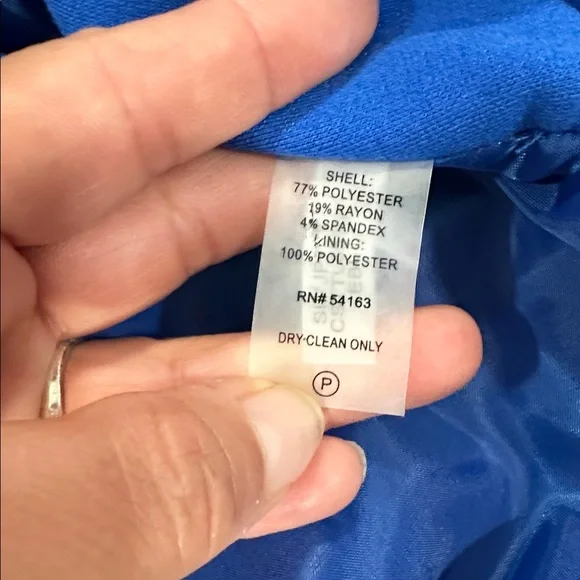 Calvin Klein Women’s Ruffled Blue Blazer Plus Size - Picture 6 of 8